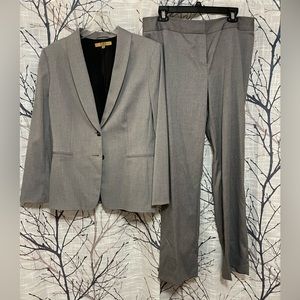 Alex Marie grey pantsuit. Jacket size 16, pants size 14